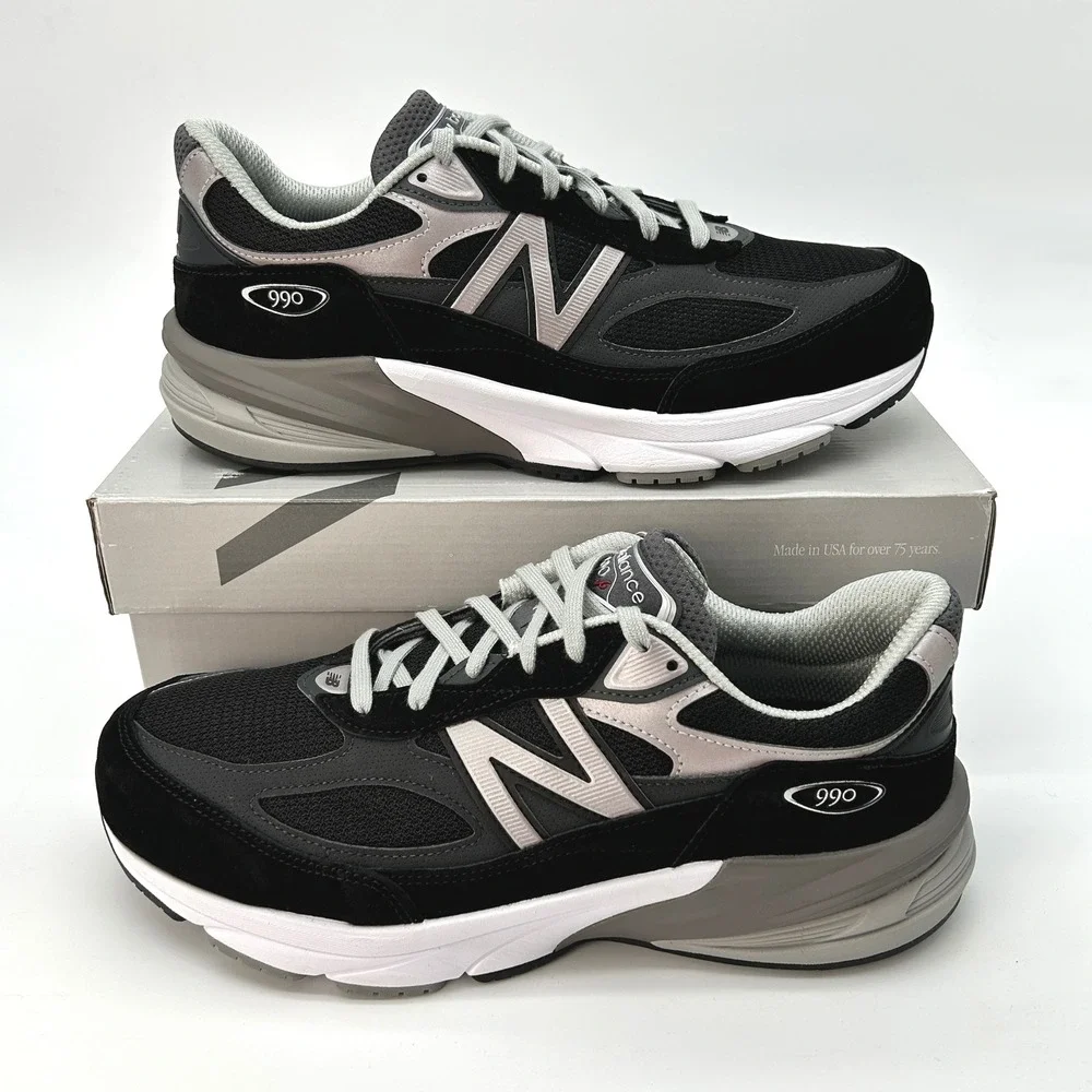 New Balance Made in USA 990v6 Mens Sz. 11 X-Wide Sneakers Black Grey NEW M990BK6